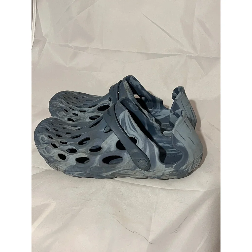 Merrell Hydro Moc Blue Grey Marbled Water Shoes Mens 7.5 Clogs J003759